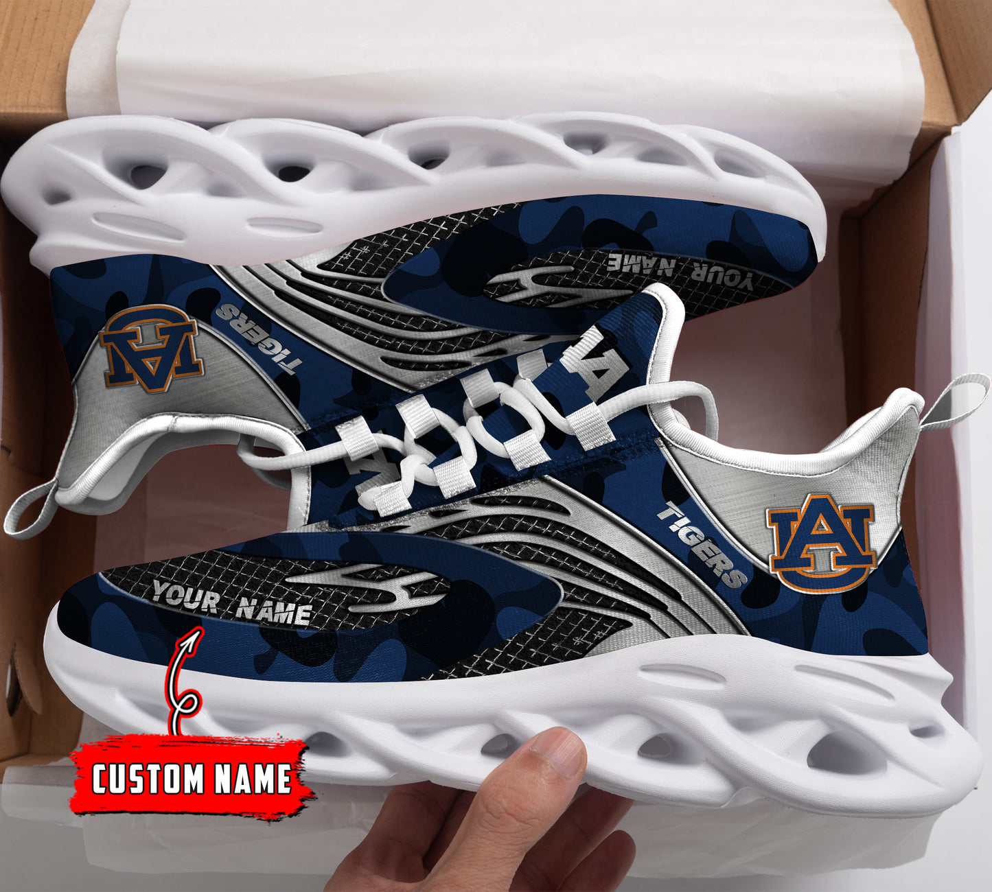Ideafootwear Auburn Tigers NCAA Max Soul Shoes Sneakers For Men And Women