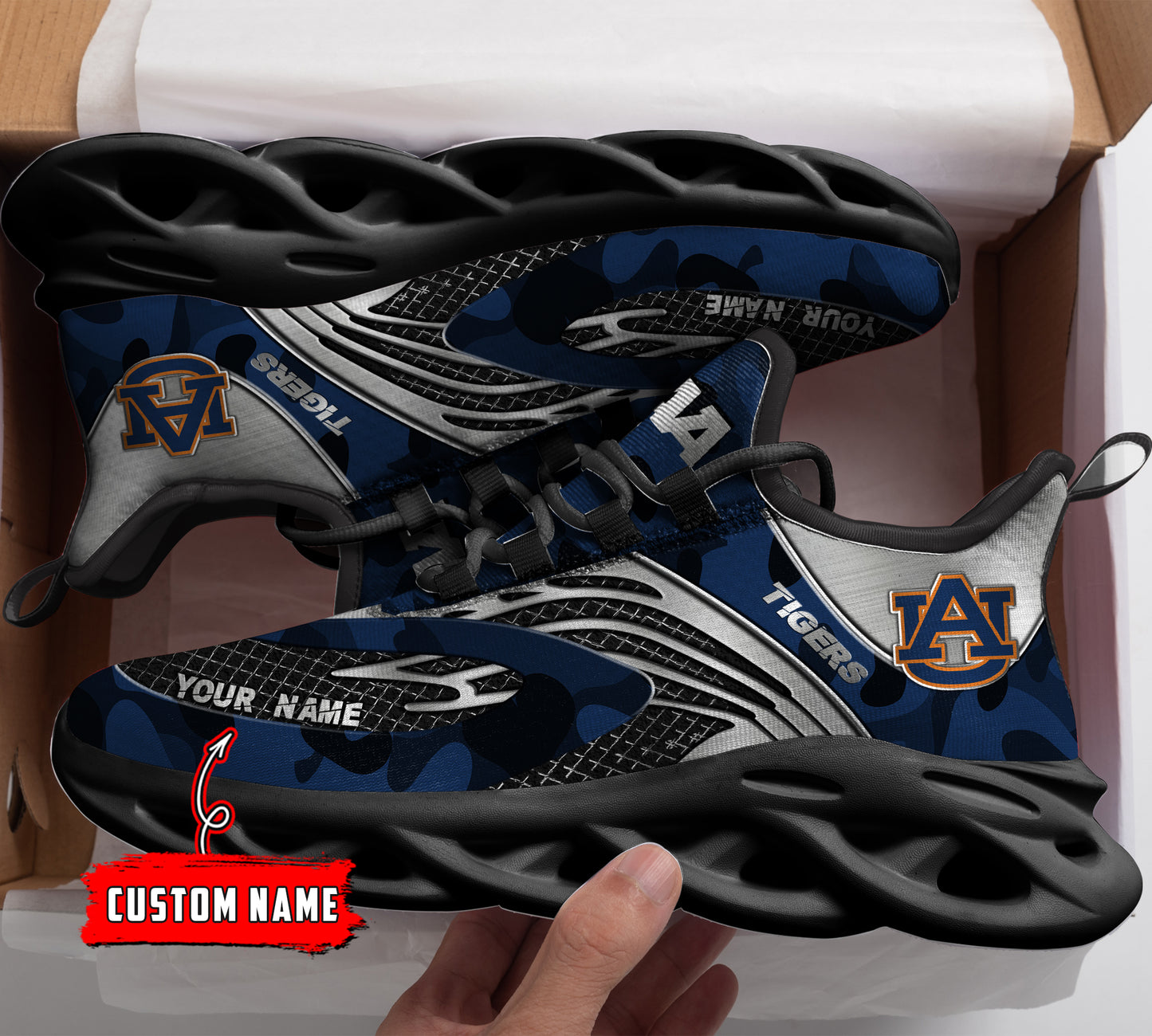Ideafootwear Auburn Tigers NCAA Max Soul Shoes Sneakers For Men And Women