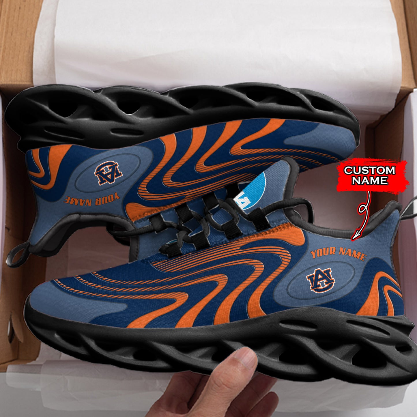 Ideafootwear Auburn Tigers NCAA Max Soul Shoes Sneakers For Men And Women