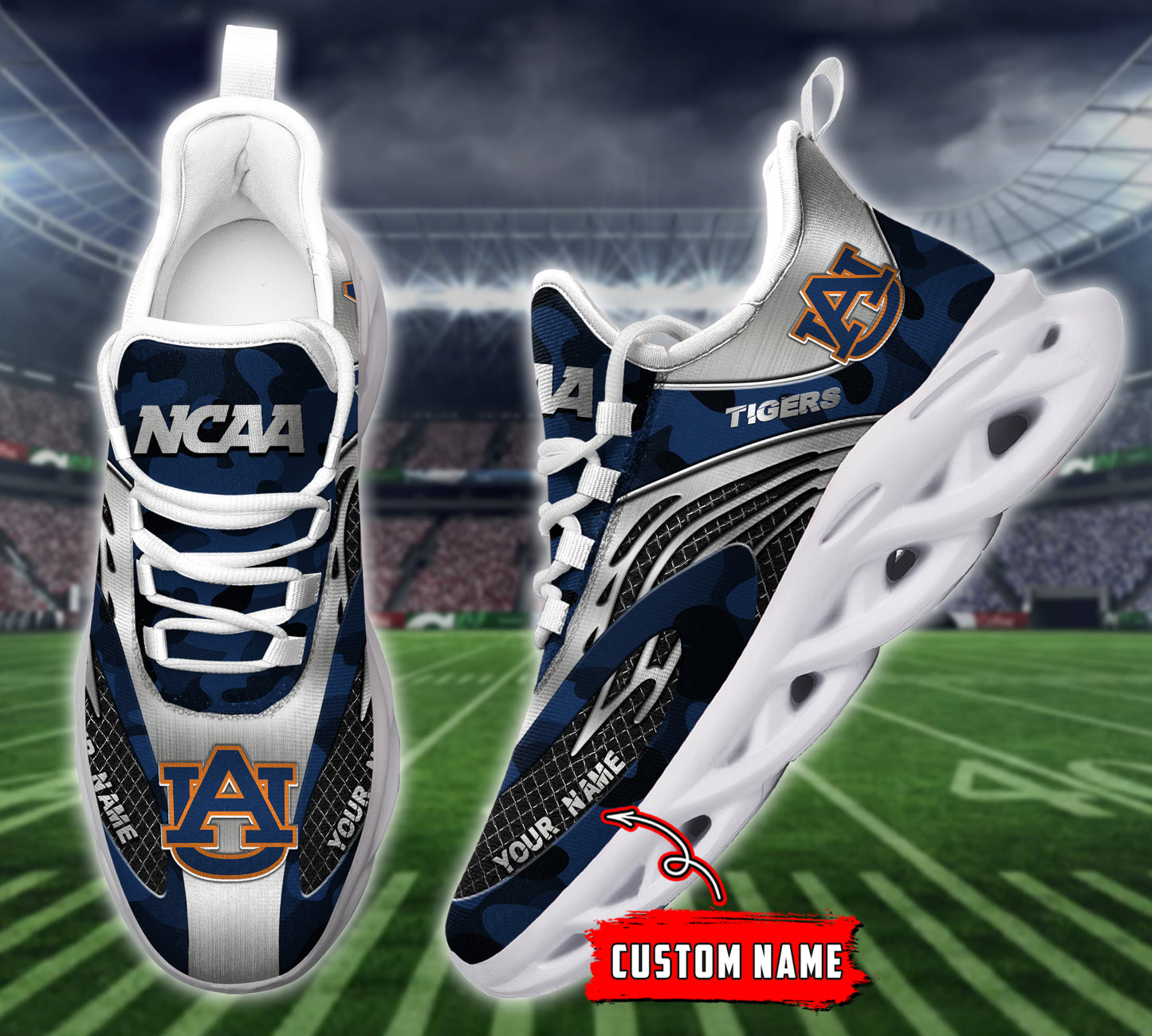 Ideafootwear Auburn Tigers NCAA Max Soul Shoes Sneakers For Men And Women