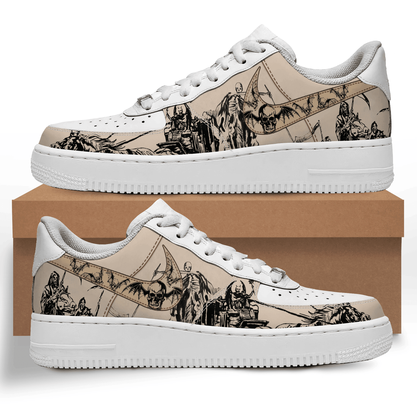 Ideafootwear Avenged Sevenfold Air Low-Top Sneakers Shoes For Men And Women