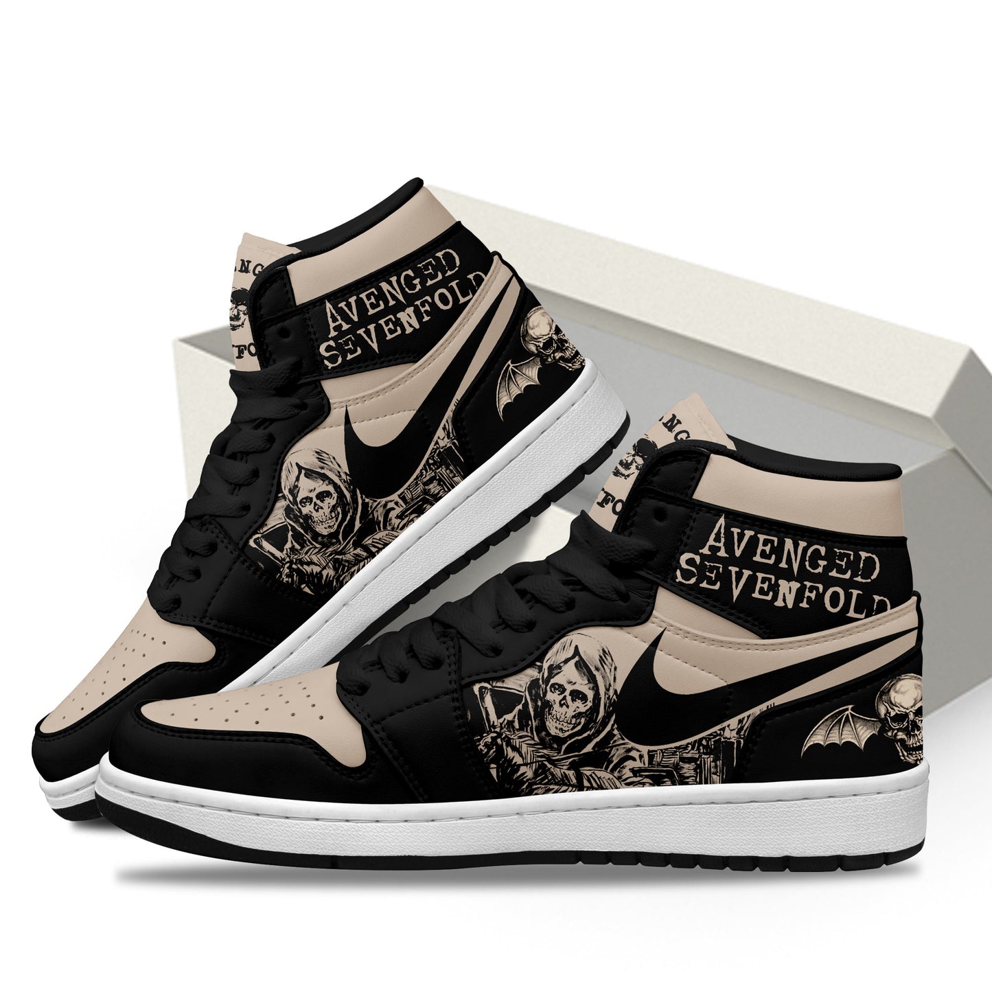 Ideafootwear Avenged Sevenfold AJ1 High Sneakers Shoes For Men And Women