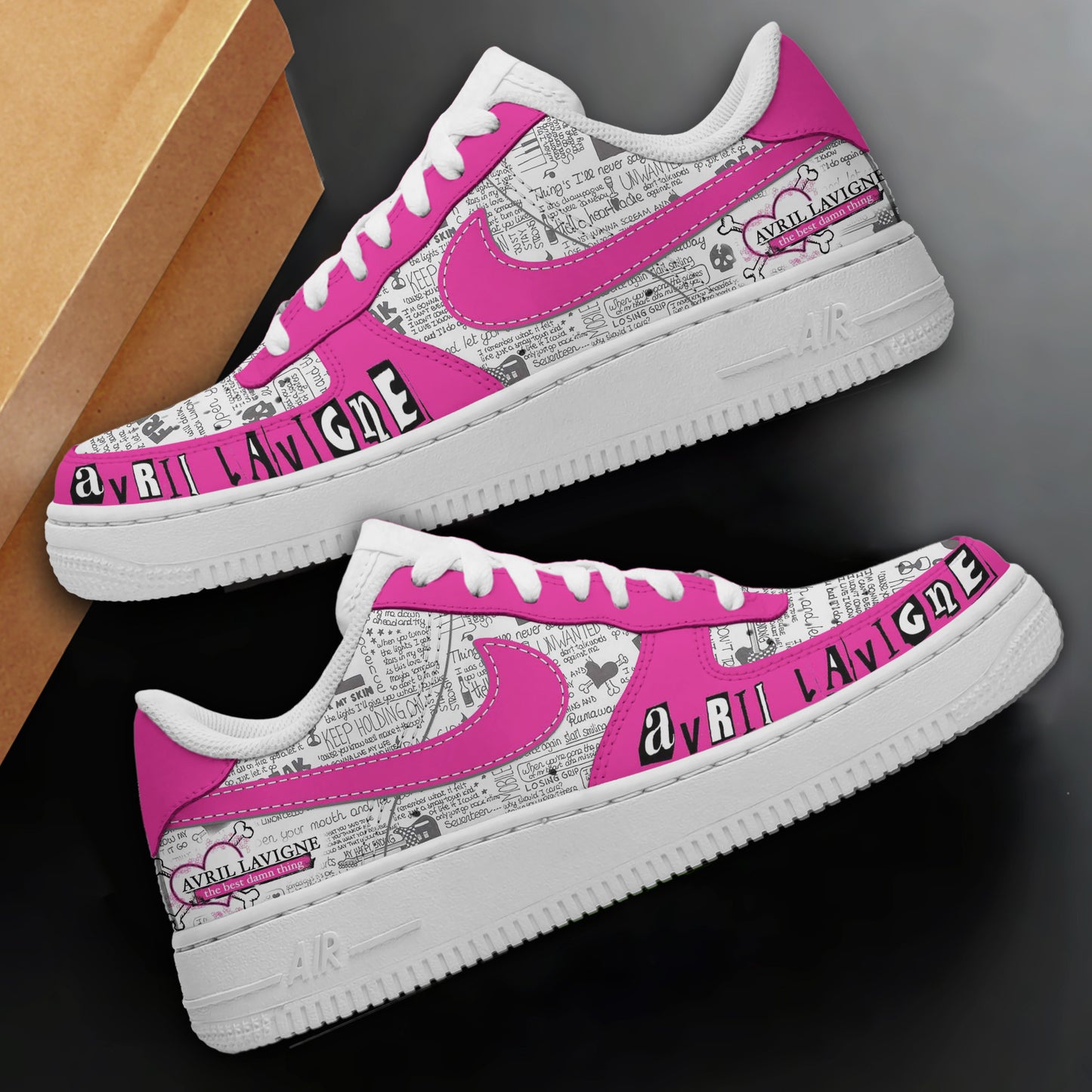 Ideafootwear Avril Lavigne Air Low-Top Sneakers Shoes For Men And Women