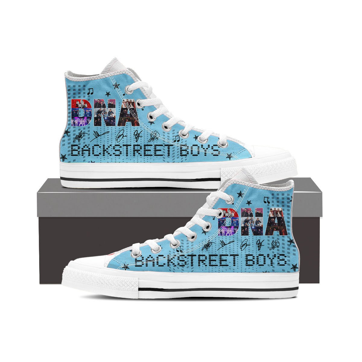 Ideafootwear Backstreet Boys High Top Canvas Sneakers Shoes For Men And Women