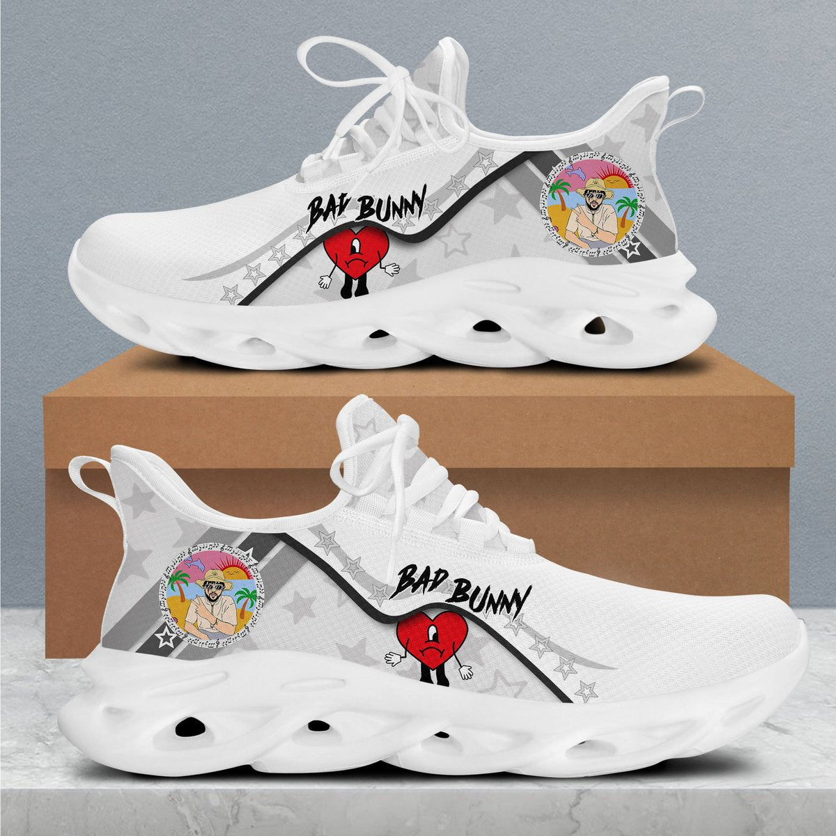 Ideafootwear Bad Bunny Max Soul Shoes Sneakers For Men And Women
