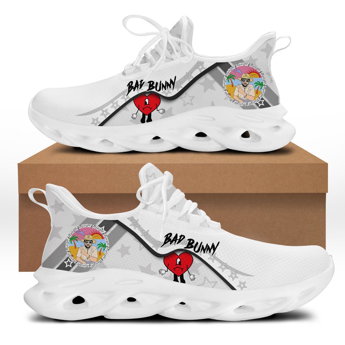 Ideafootwear Bad Bunny Max Soul Shoes Sneakers For Men And Women