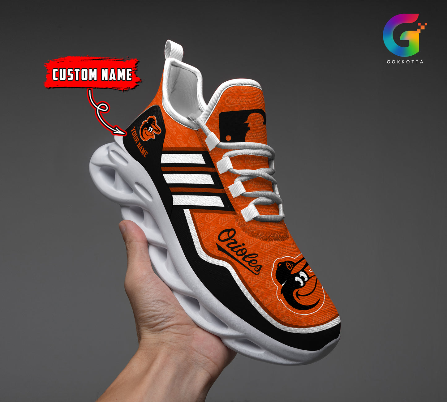 Ideafootwear Baltimore Orioles MLB Max Soul Shoes Sneakers For Men And Women