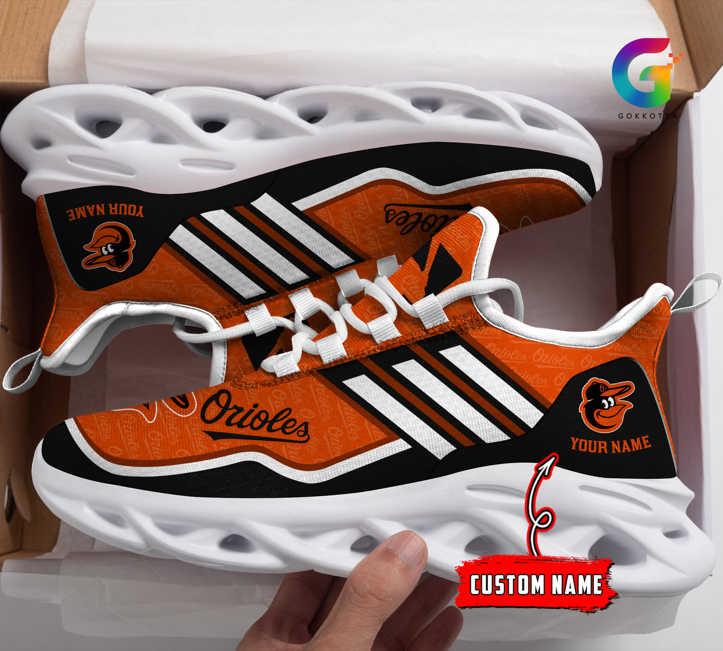 Ideafootwear Baltimore Orioles MLB Max Soul Shoes Sneakers For Men And Women