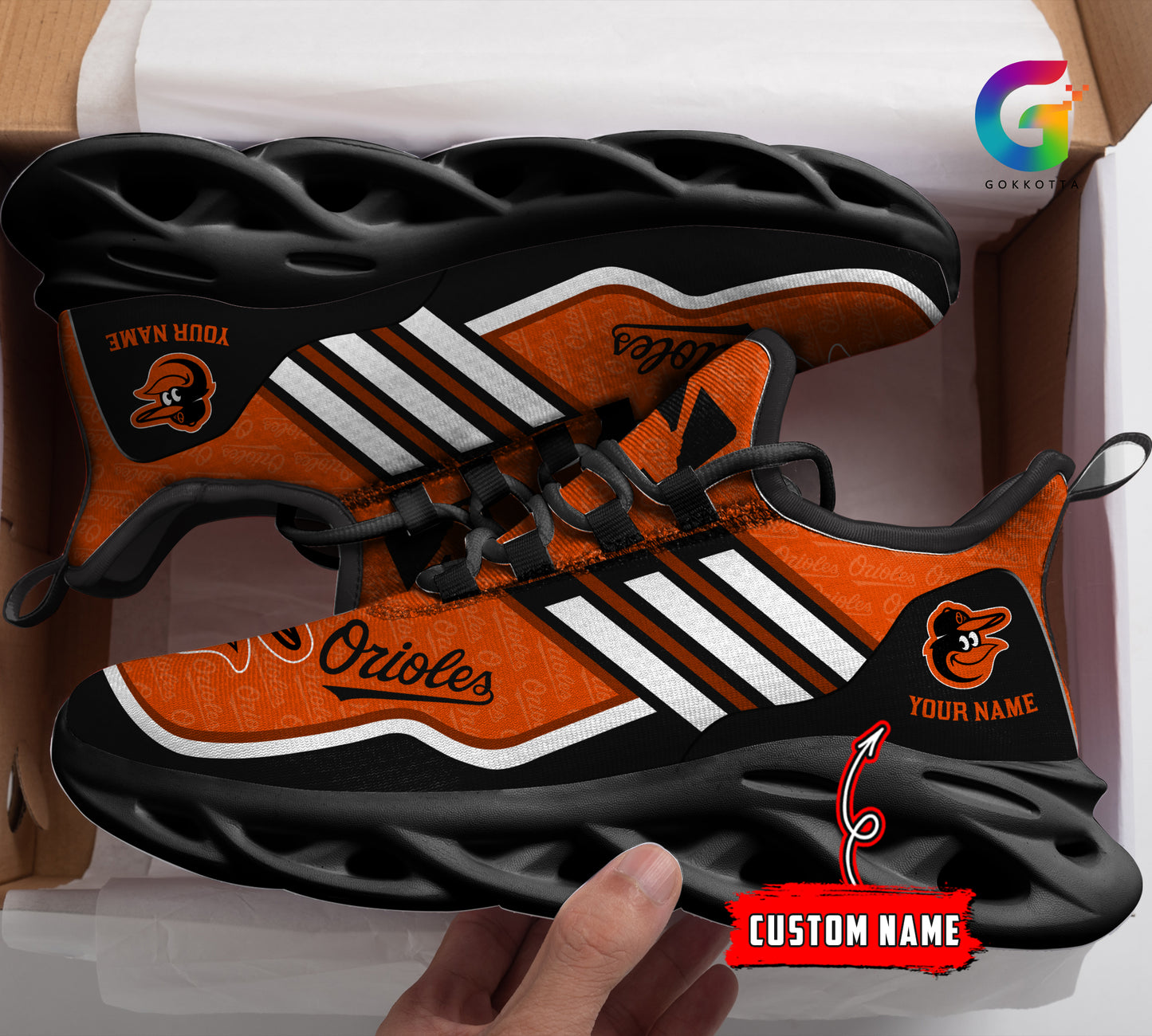 Ideafootwear Baltimore Orioles MLB Max Soul Shoes Sneakers For Men And Women