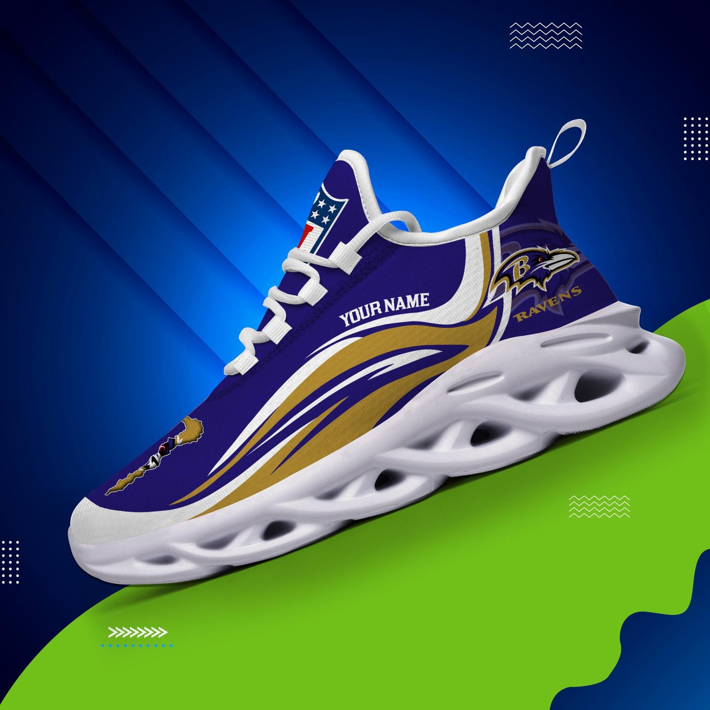 Ideafootwear Baltimore Ravens Max Soul Shoes Sneakers For Men And Women