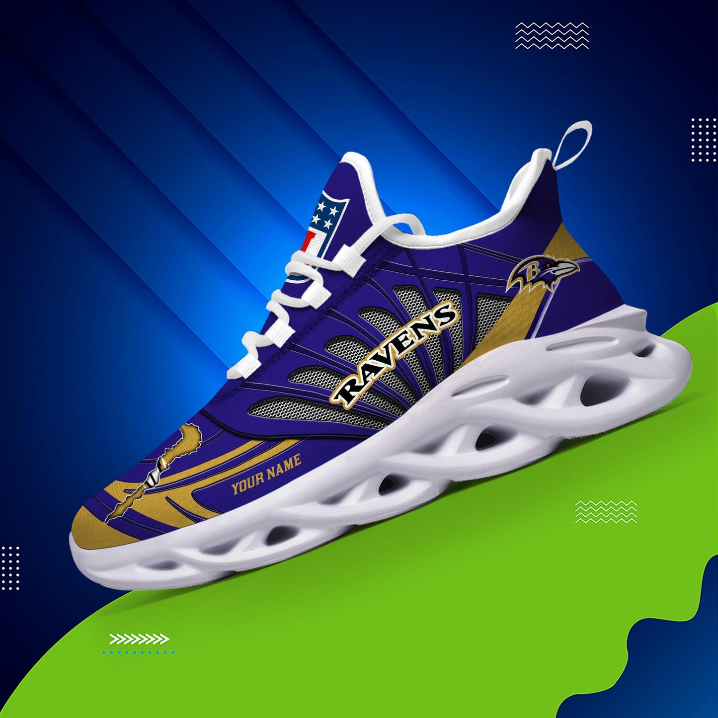 Ideafootwear Baltimore Ravens Max Soul Shoes Sneakers For Men And Women
