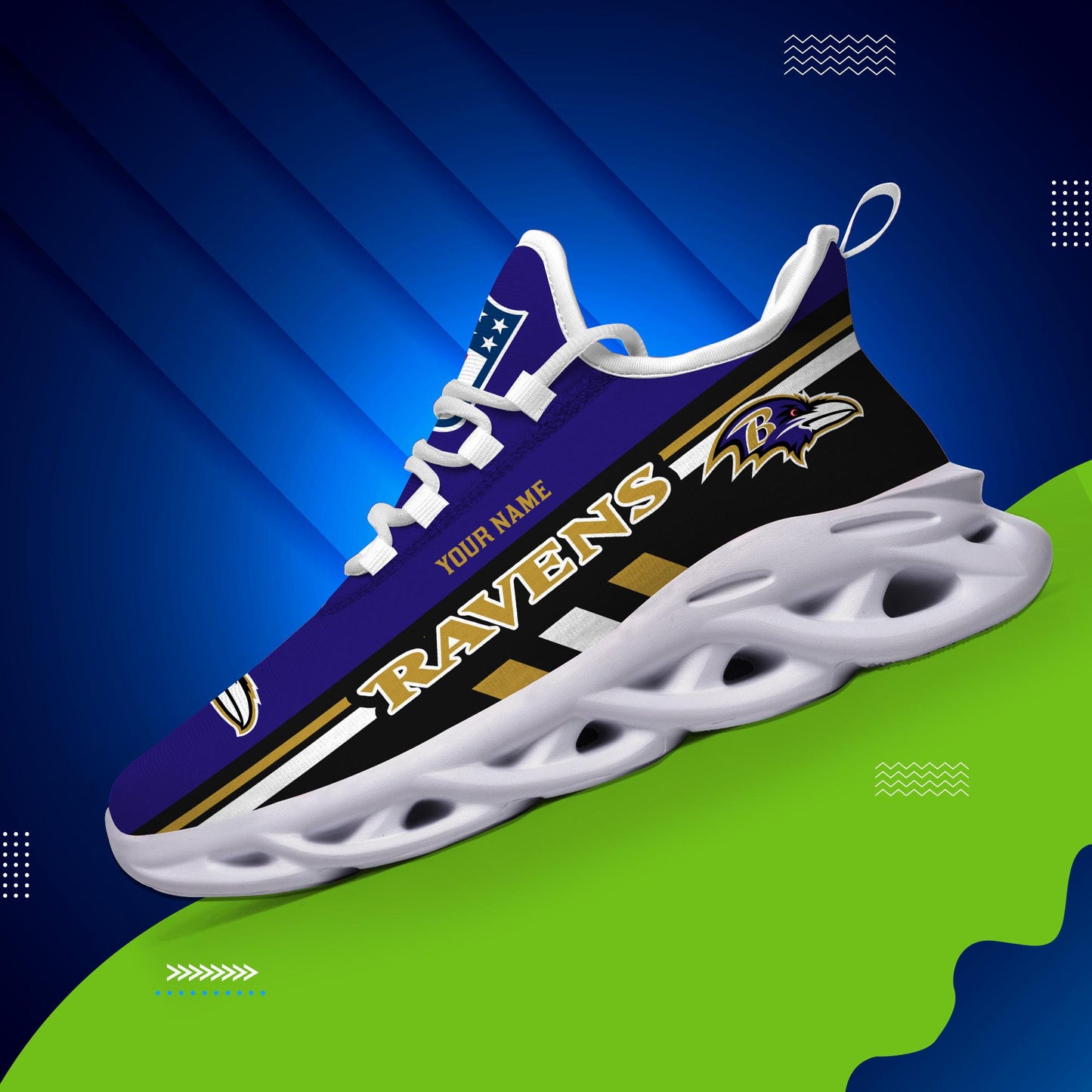 Ideafootwear Baltimore Ravens Max Soul Shoes Sneakers For Men And Women
