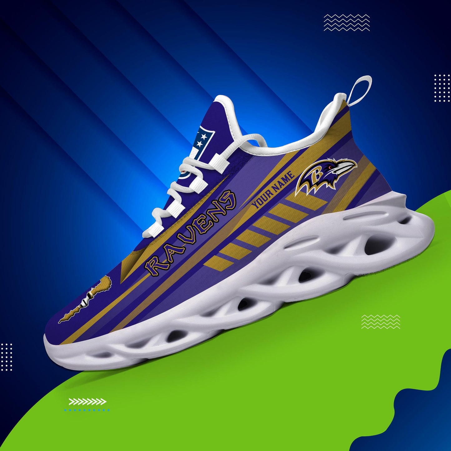 Ideafootwear Baltimore Ravens Max Soul Shoes Sneakers For Men And Women