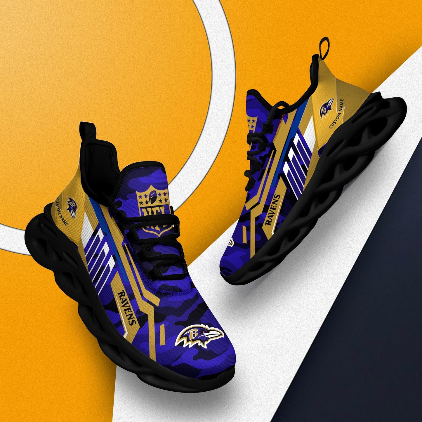 Ideafootwear Baltimore Ravens Max Soul Shoes Sneakers For Men And Women
