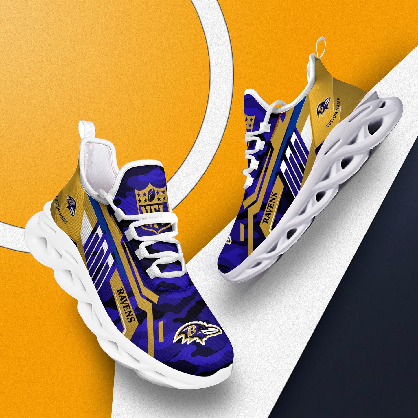 Ideafootwear Baltimore Ravens Max Soul Shoes Sneakers For Men And Women