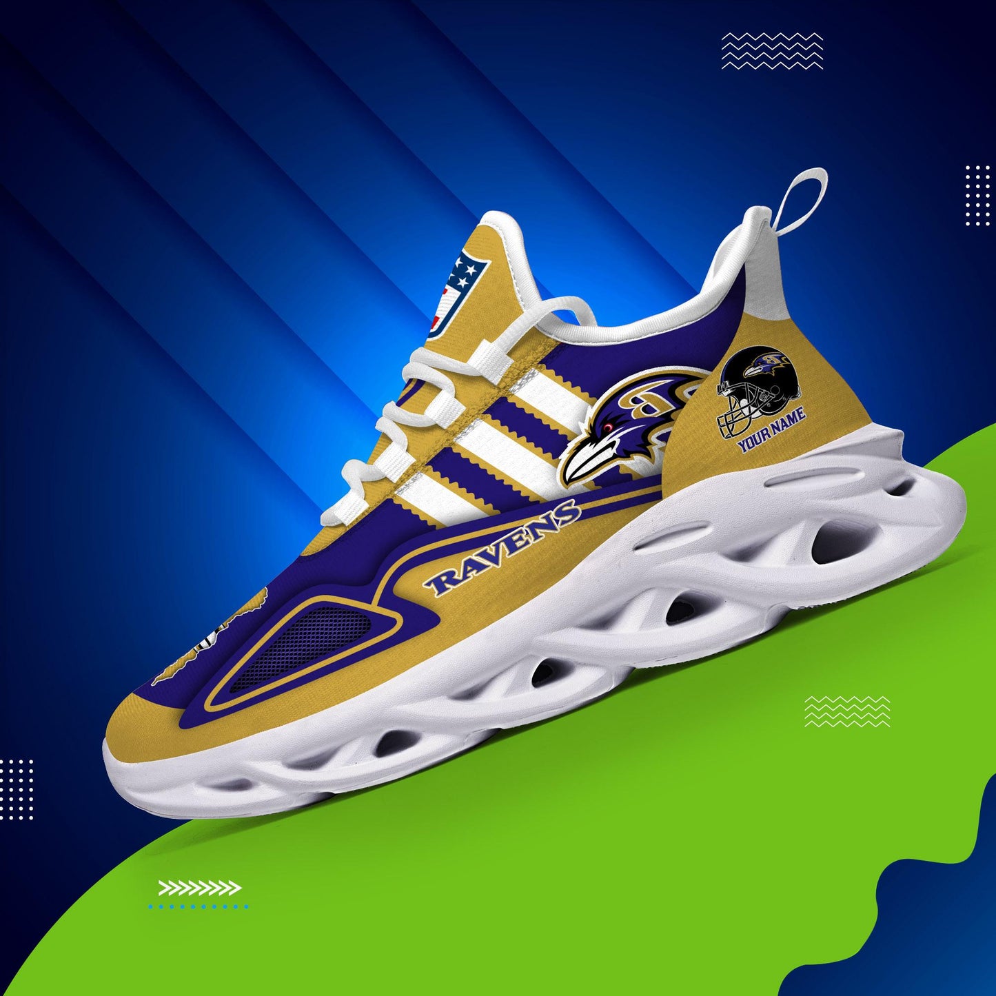 Ideafootwear Baltimore Ravens Max Soul Shoes Sneakers For Men And Women