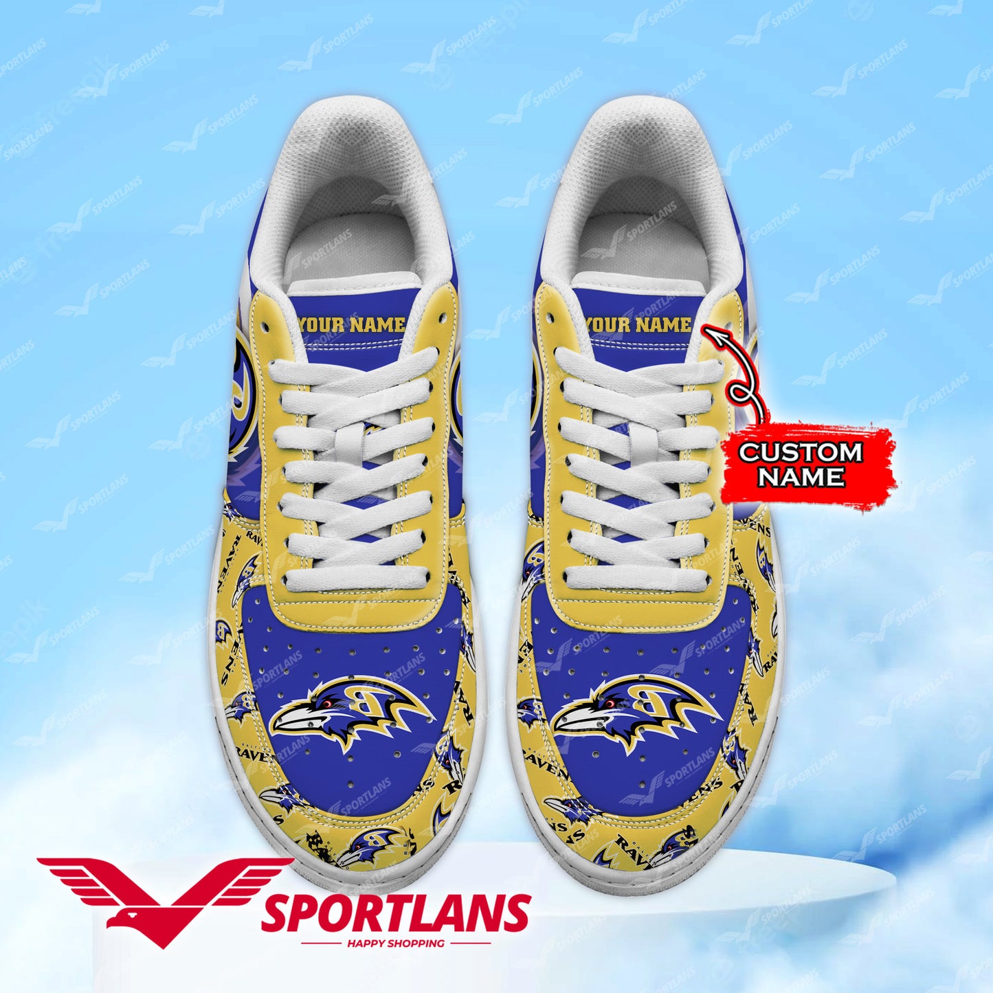 Ideafootwear Baltimore Ravens NFL Air Low-Top Sneakers Shoes For Men And Women