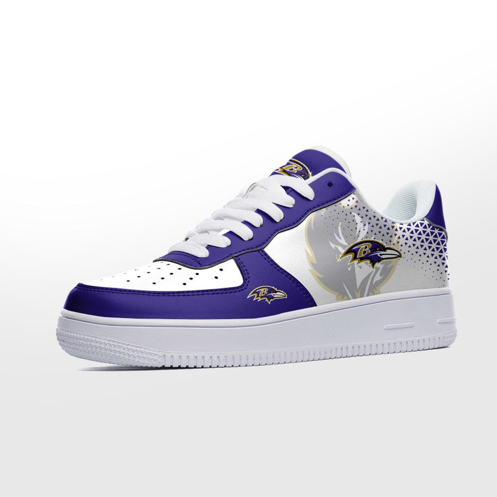 Ideafootwear Baltimore Ravens NFL Air Low-Top Sneakers Shoes For Men And Women