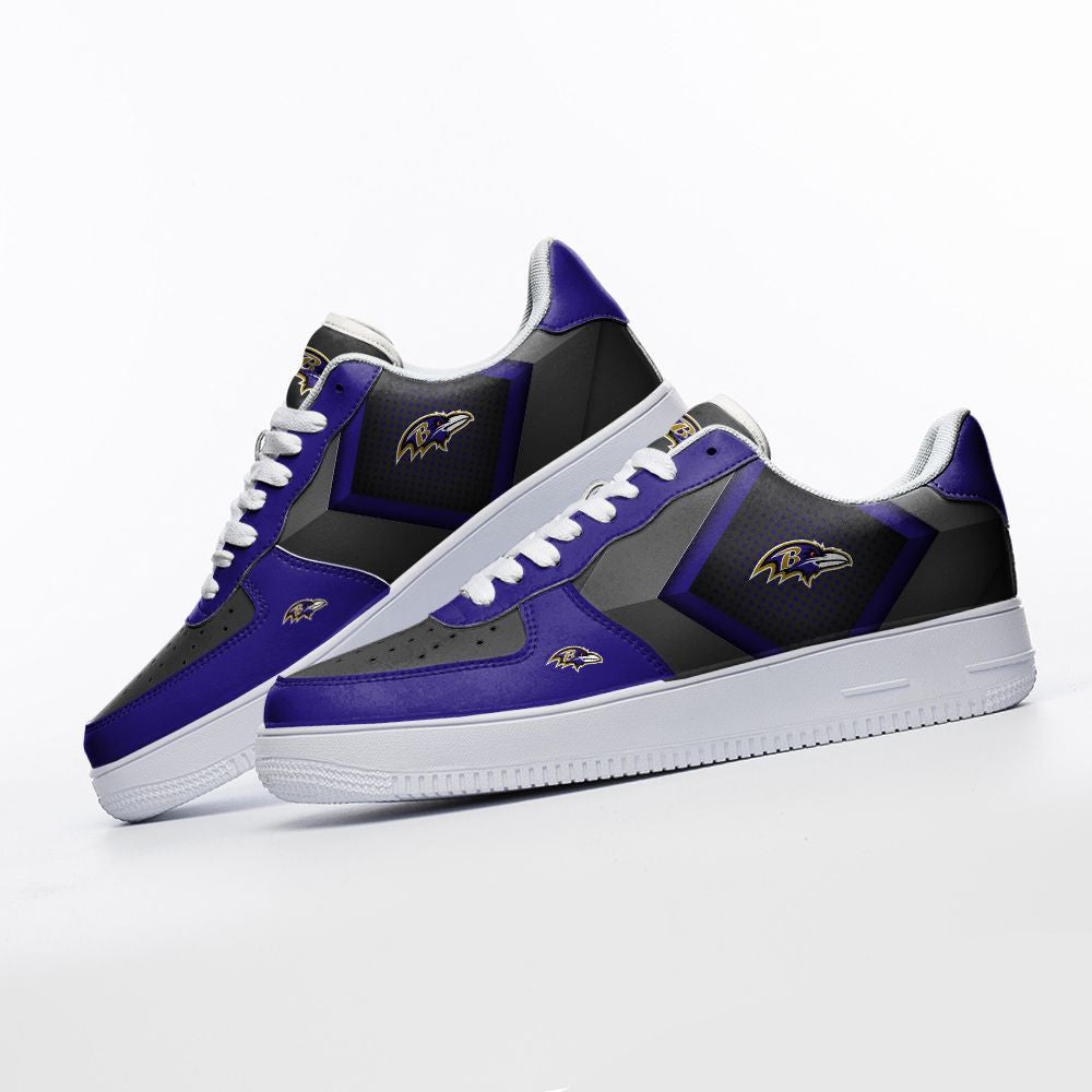 Ideafootwear Baltimore Ravens NFL Air Low-Top Sneakers Shoes For Men And Women