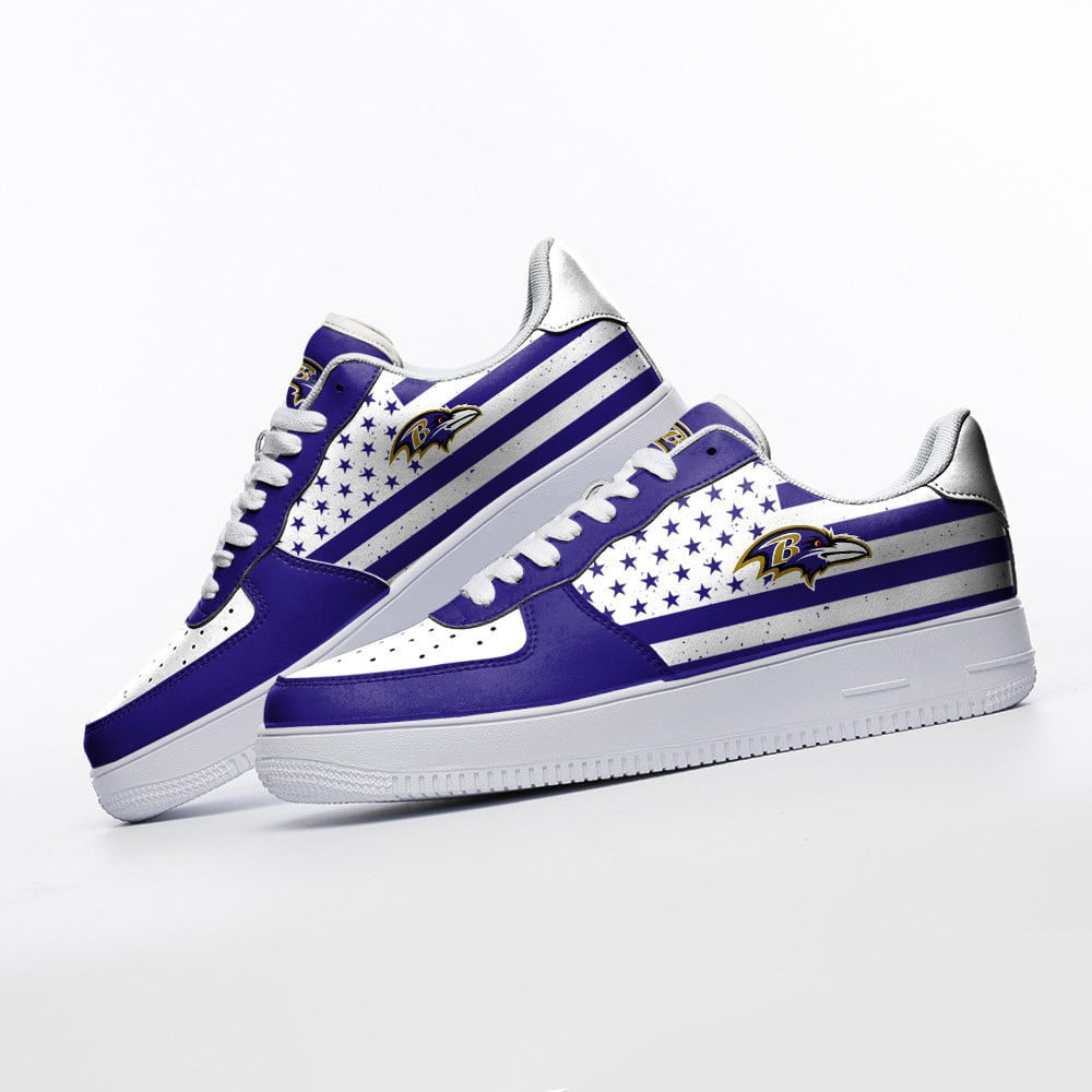 Ideafootwear Baltimore Ravens NFL Air Low-Top Sneakers Shoes For Men And Women