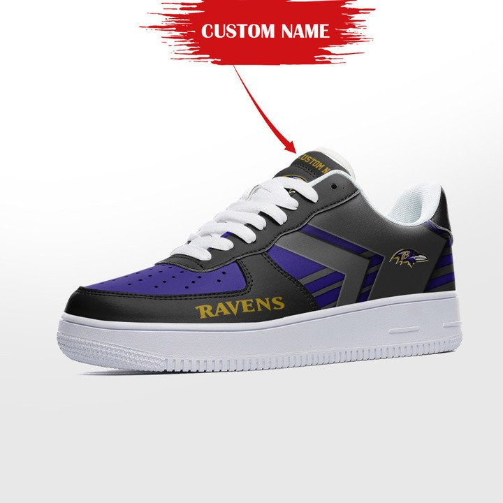 Ideafootwear Baltimore Ravens NFL Air Low-Top Sneakers Shoes For Men And Women