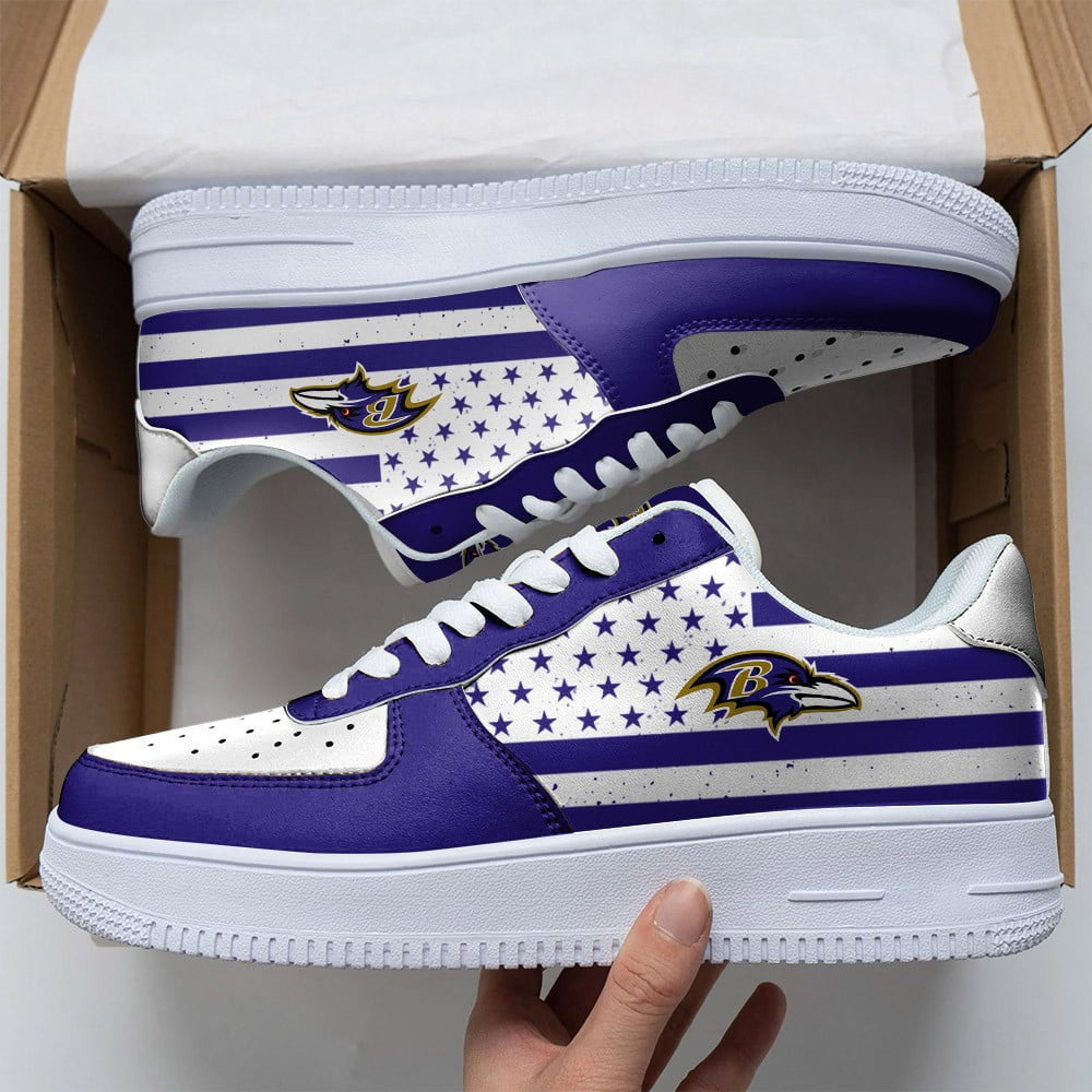 Ideafootwear Baltimore Ravens NFL Air Low-Top Sneakers Shoes For Men And Women