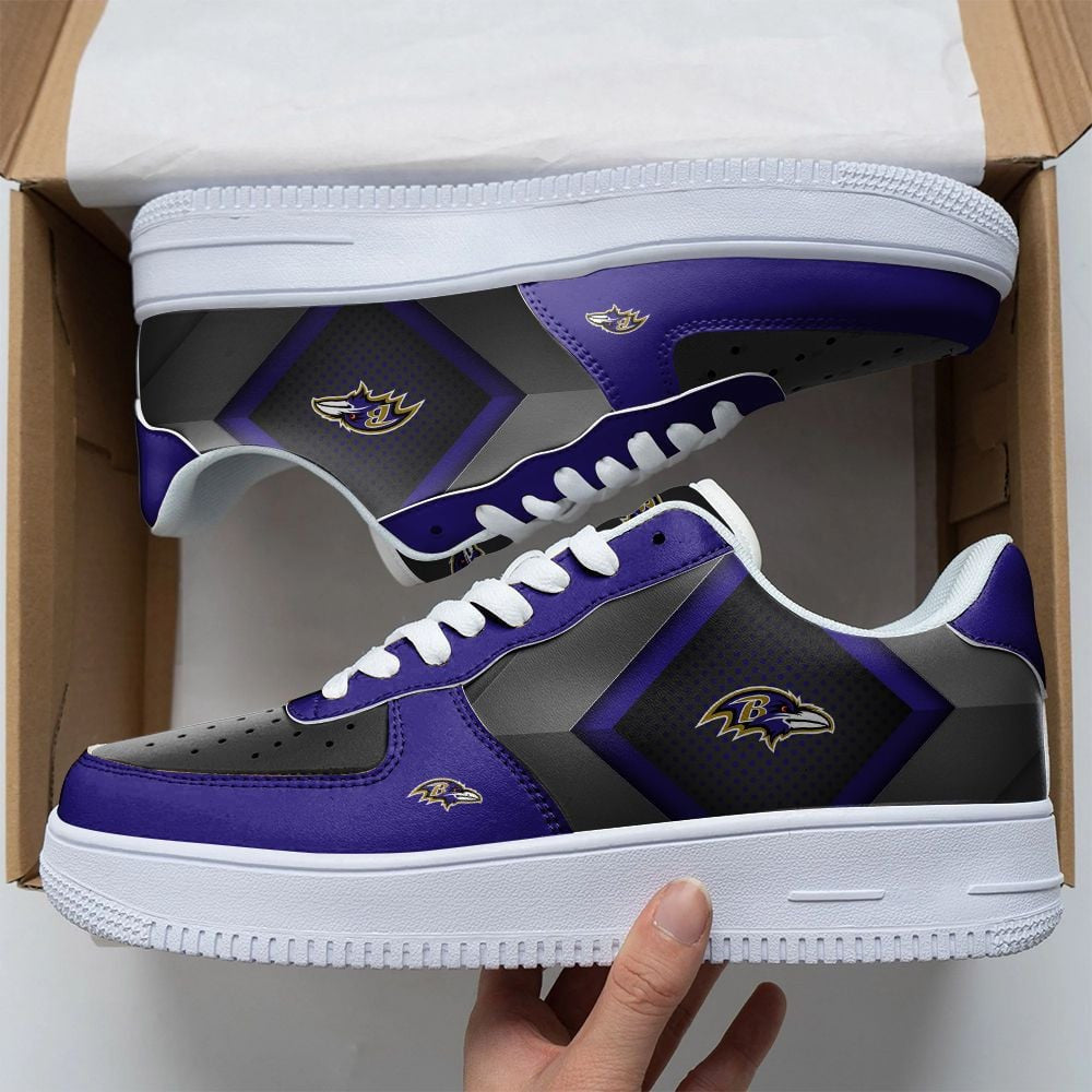Ideafootwear Baltimore Ravens NFL Air Low-Top Sneakers Shoes For Men And Women