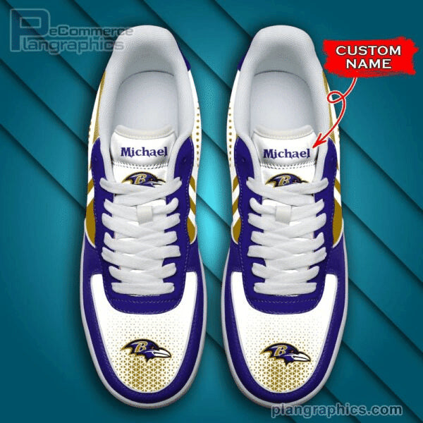 Ideafootwear Baltimore Ravens NFL Air Low-Top Sneakers Shoes For Men And Women