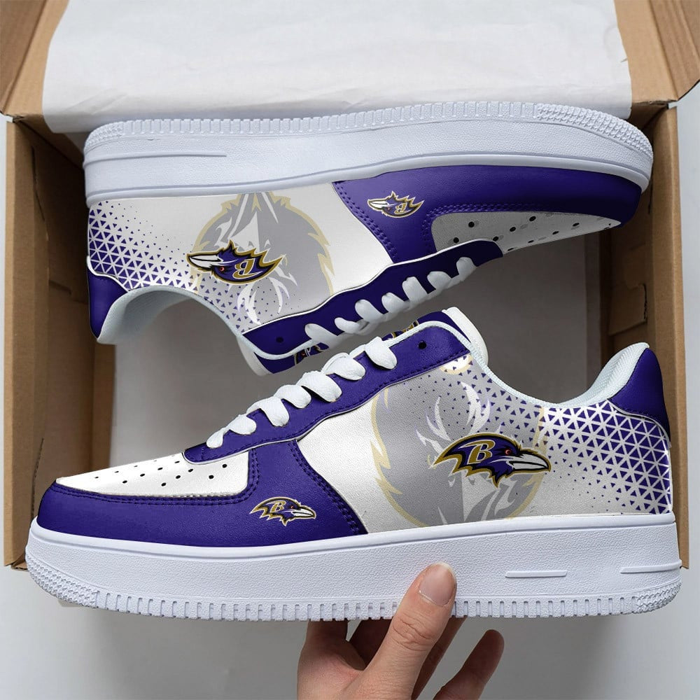 Ideafootwear Baltimore Ravens NFL Air Low-Top Sneakers Shoes For Men And Women