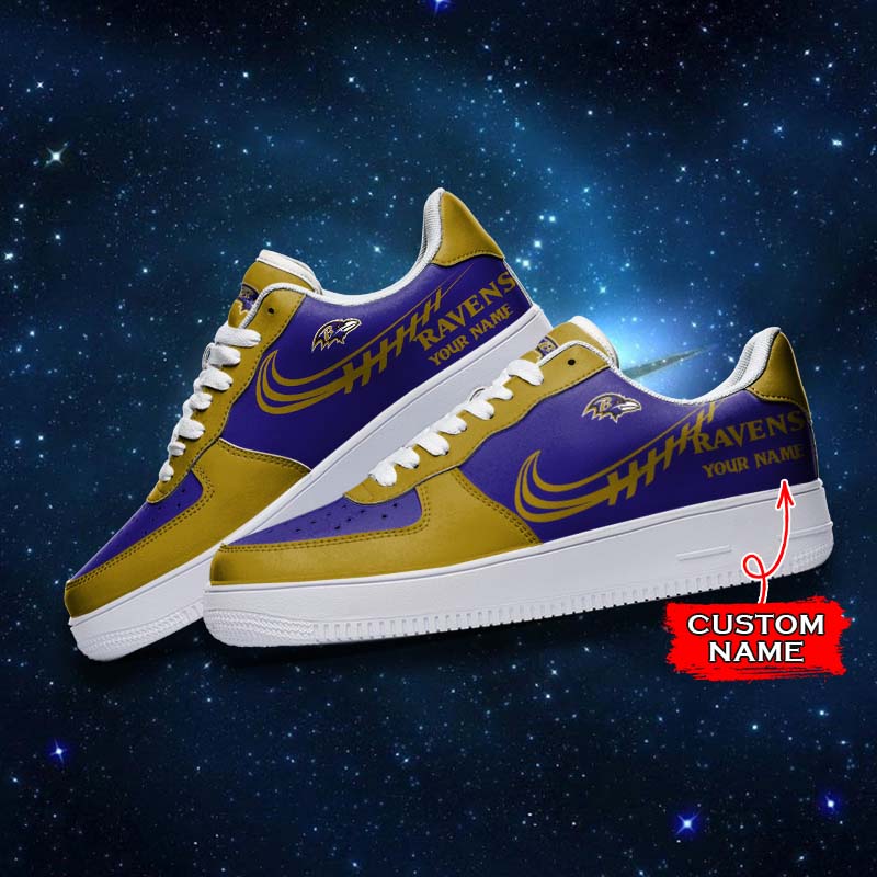 Ideafootwear Baltimore Ravens NFL Air Low-Top Sneakers Shoes For Men And Women