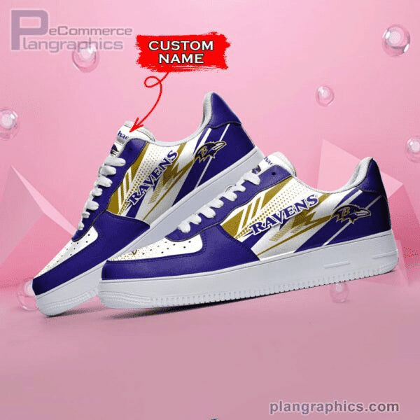Ideafootwear Baltimore Ravens NFL Air Low-Top Sneakers Shoes For Men And Women