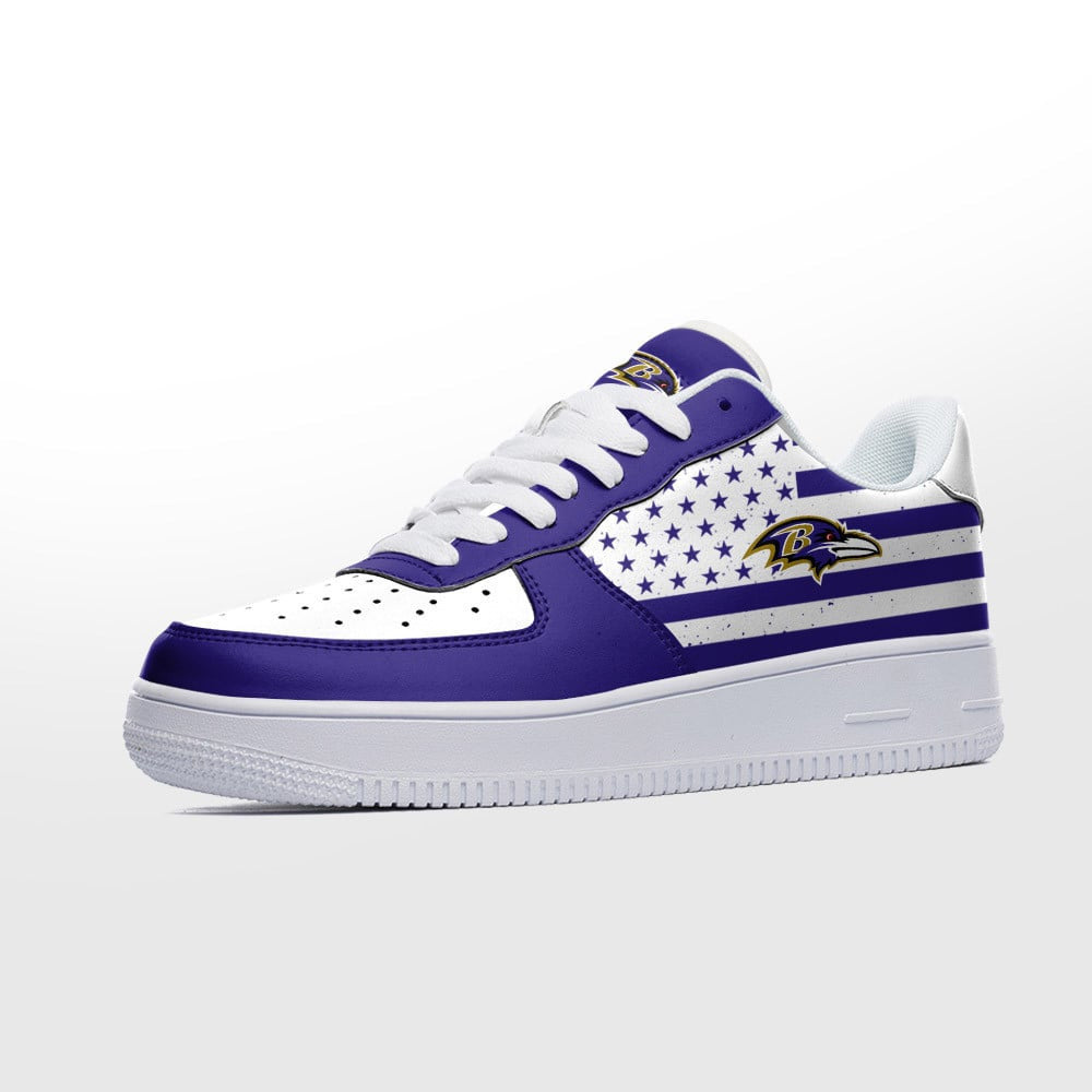 Ideafootwear Baltimore Ravens NFL Air Low-Top Sneakers Shoes For Men And Women