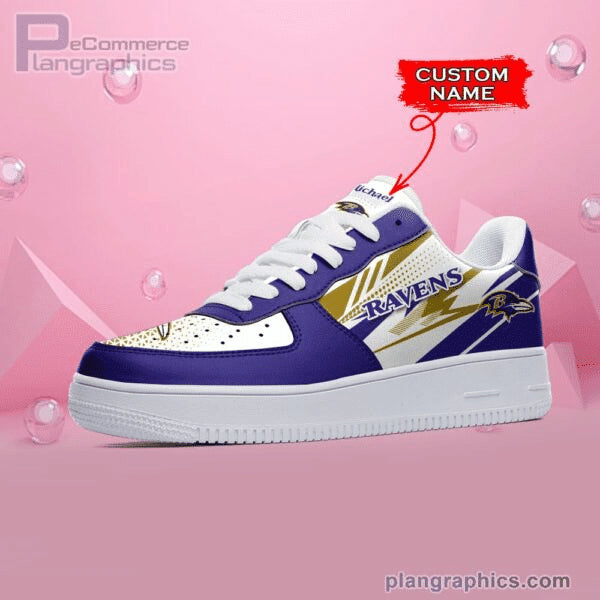 Ideafootwear Baltimore Ravens NFL Air Low-Top Sneakers Shoes For Men And Women