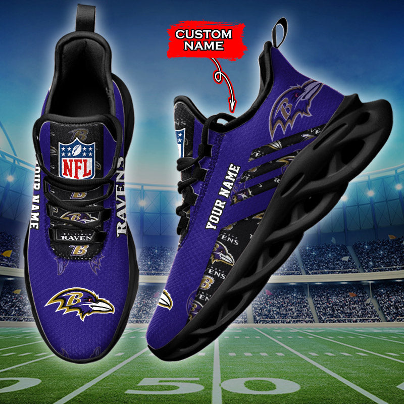 Ideafootwear Baltimore Ravens NFL Max Soul Shoes Sneakers For Men And Women