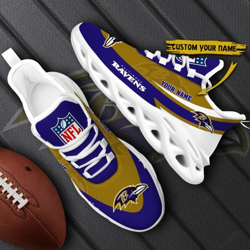 Ideafootwear Baltimore Ravens NFL Max Soul Shoes Sneakers For Men And Women