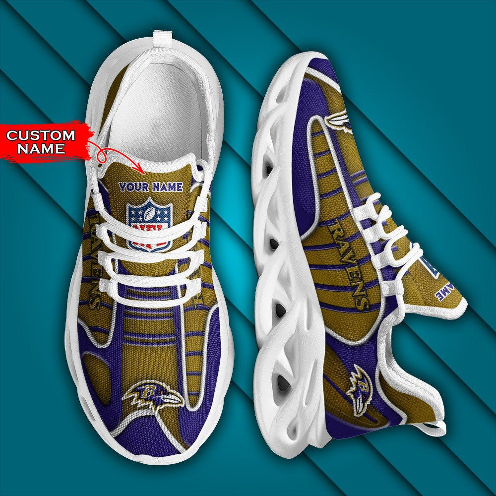 Ideafootwear Baltimore Ravens NFL Max Soul Shoes Sneakers For Men And Women