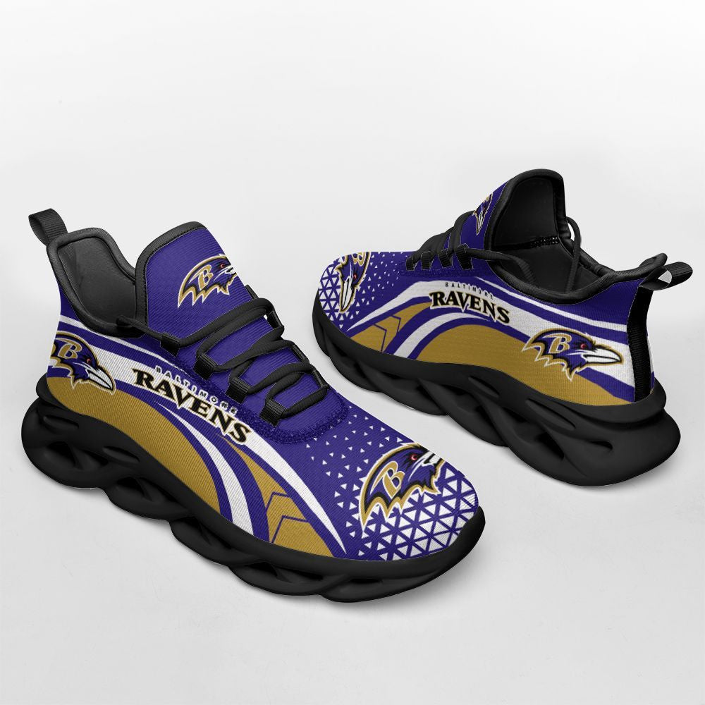 Ideafootwear Baltimore Ravens NFL Max Soul Shoes Sneakers For Men And Women