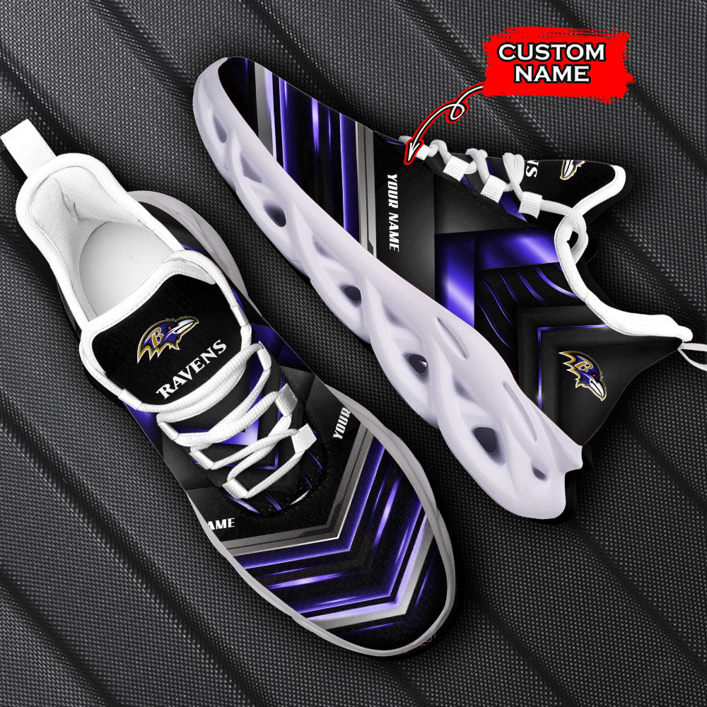 Ideafootwear Baltimore Ravens NFL Max Soul Shoes Sneakers For Men And Women