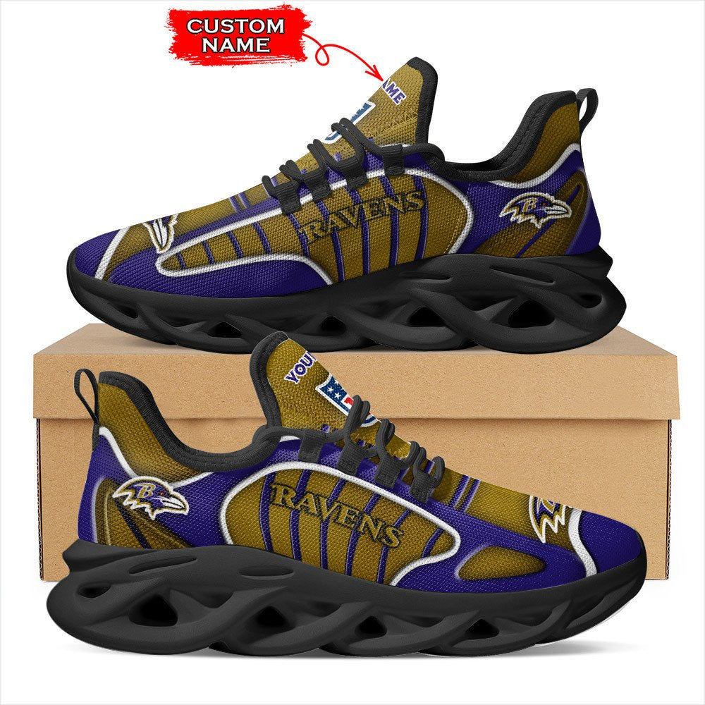 Ideafootwear Baltimore Ravens NFL Max Soul Shoes Sneakers For Men And Women