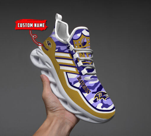 Ideafootwear Baltimore Ravens NFL Max Soul Shoes Sneakers For Men And Women