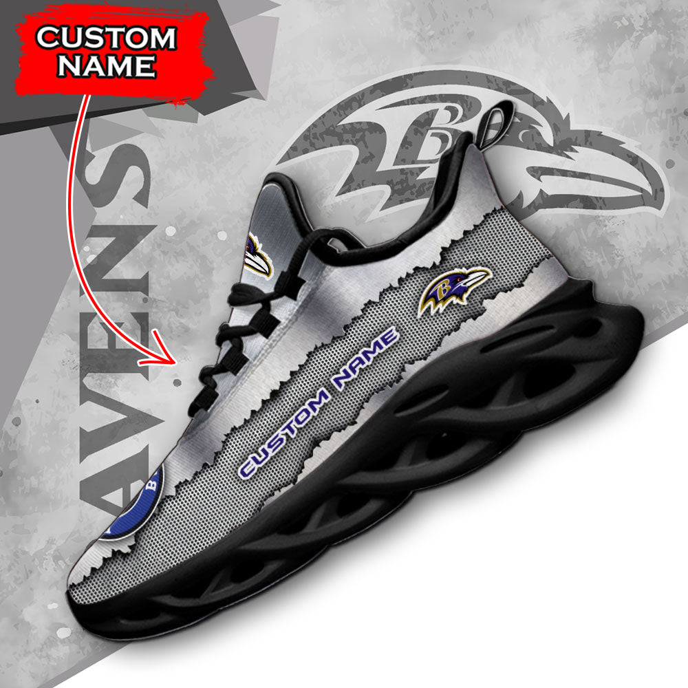 Ideafootwear Baltimore Ravens NFL Max Soul Shoes Sneakers For Men And Women