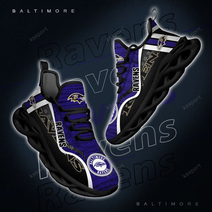 Ideafootwear Baltimore Ravens NFL Max Soul Shoes Sneakers For Men And Women