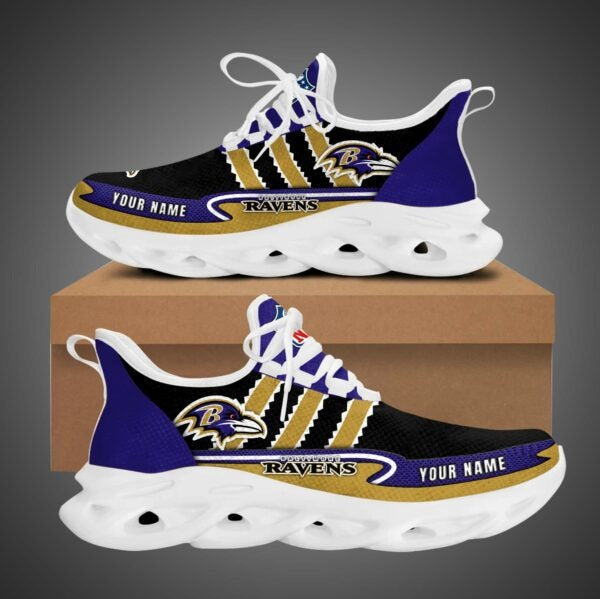 Ideafootwear Baltimore Ravens NFL Max Soul Shoes Sneakers For Men And Women