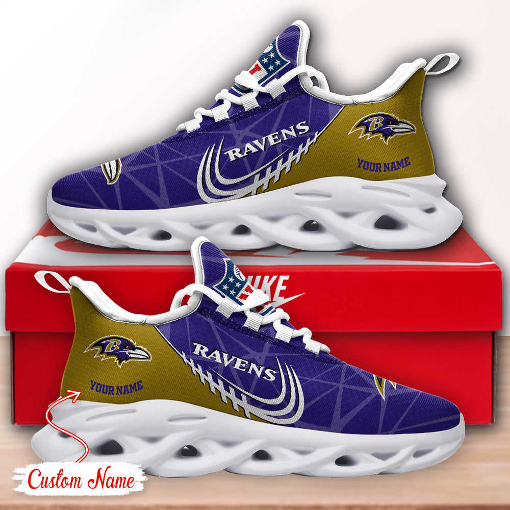 Ideafootwear Baltimore Ravens NFL Max Soul Shoes Sneakers For Men And Women