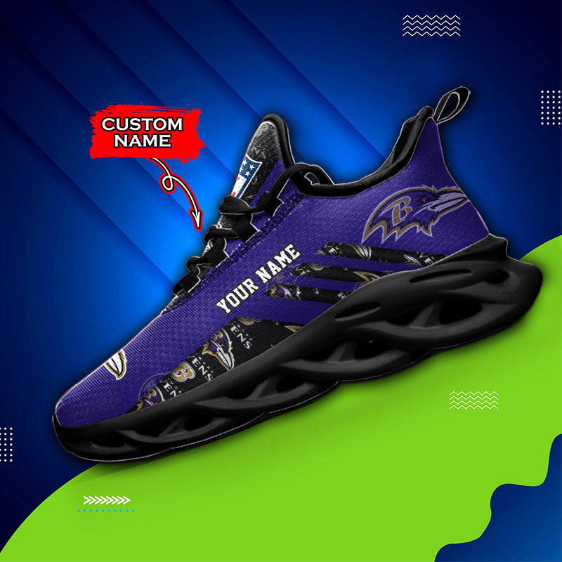 Ideafootwear Baltimore Ravens NFL Max Soul Shoes Sneakers For Men And Women