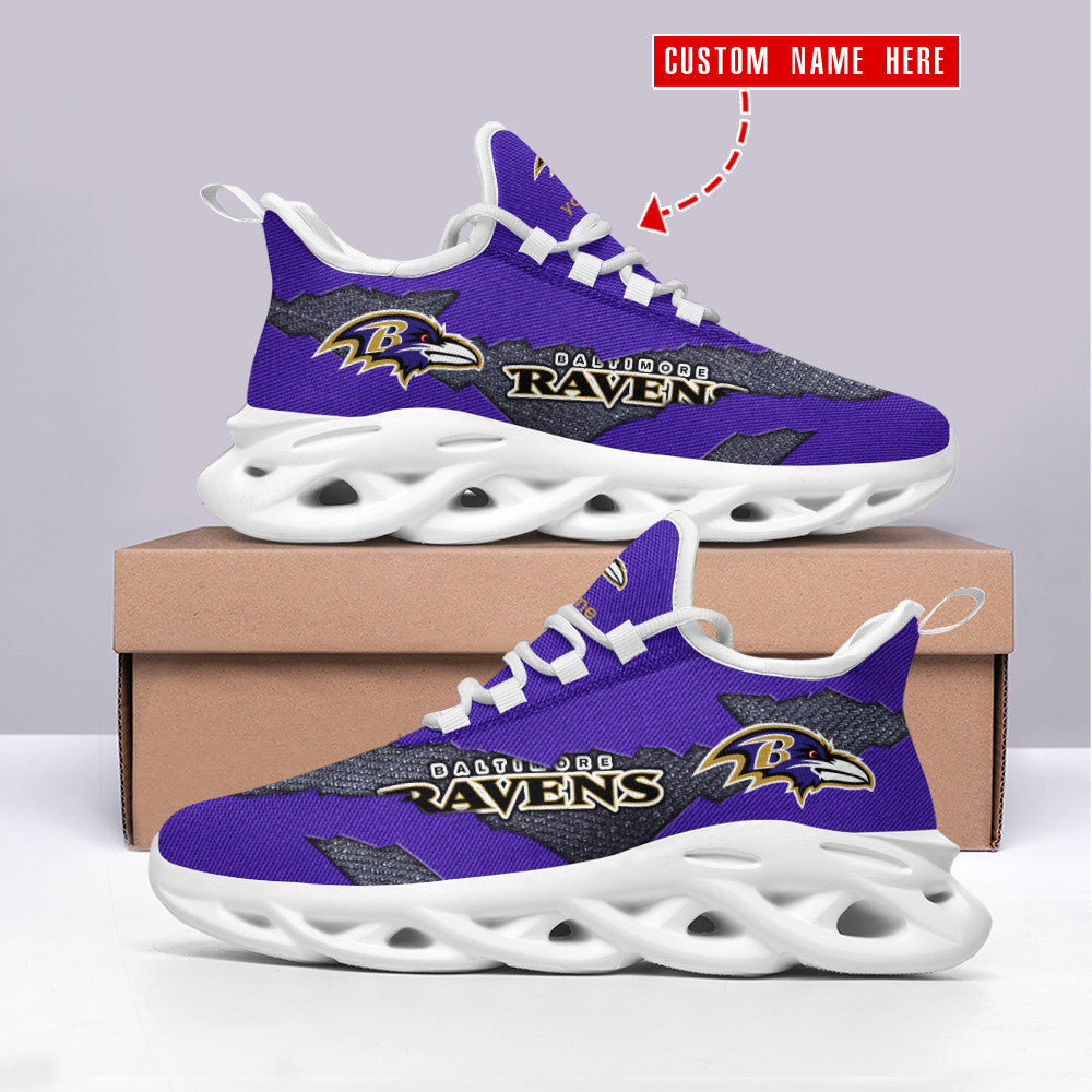 Ideafootwear Baltimore Ravens NFL Max Soul Shoes Sneakers For Men And Women