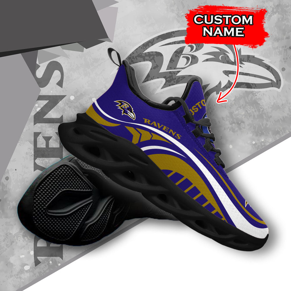 Ideafootwear Baltimore Ravens NFL Max Soul Shoes Sneakers For Men And Women