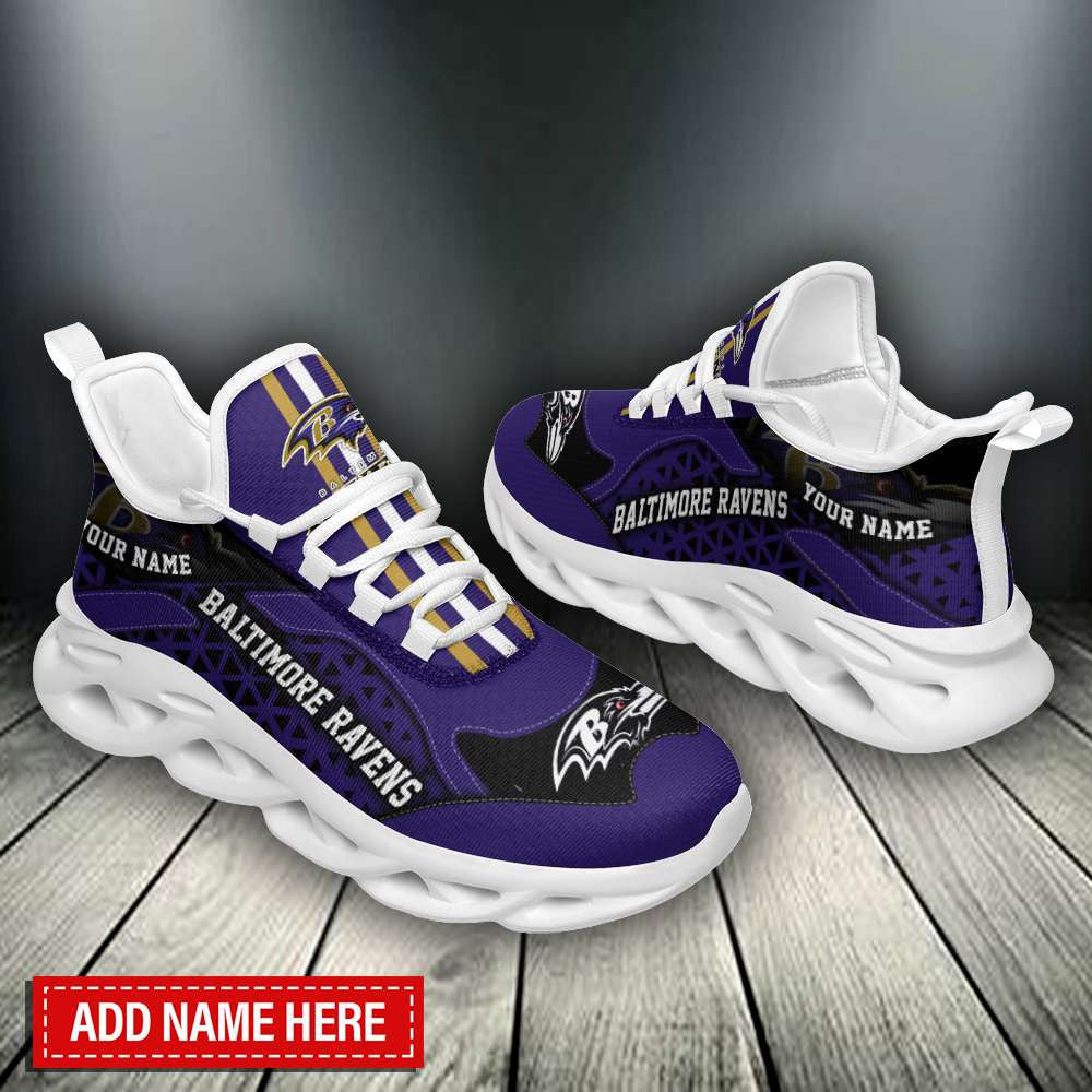 Ideafootwear Baltimore Ravens NFL Max Soul Shoes Sneakers For Men And Women