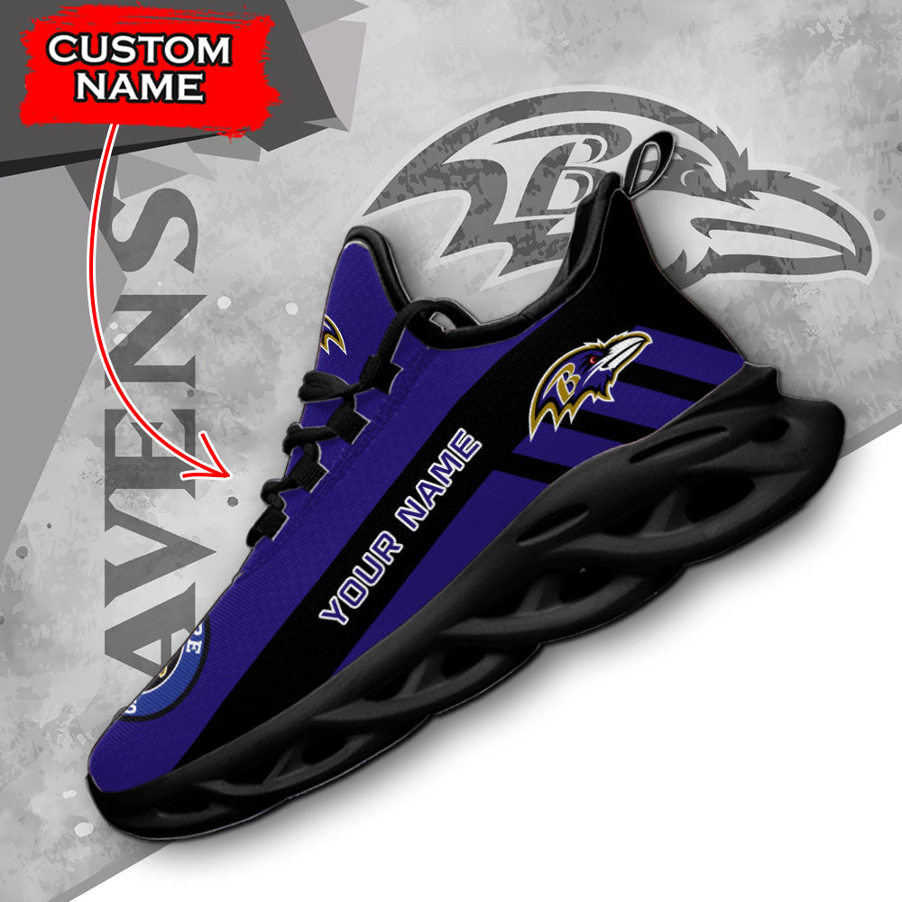 Ideafootwear Baltimore Ravens NFL Max Soul Shoes Sneakers For Men And Women
