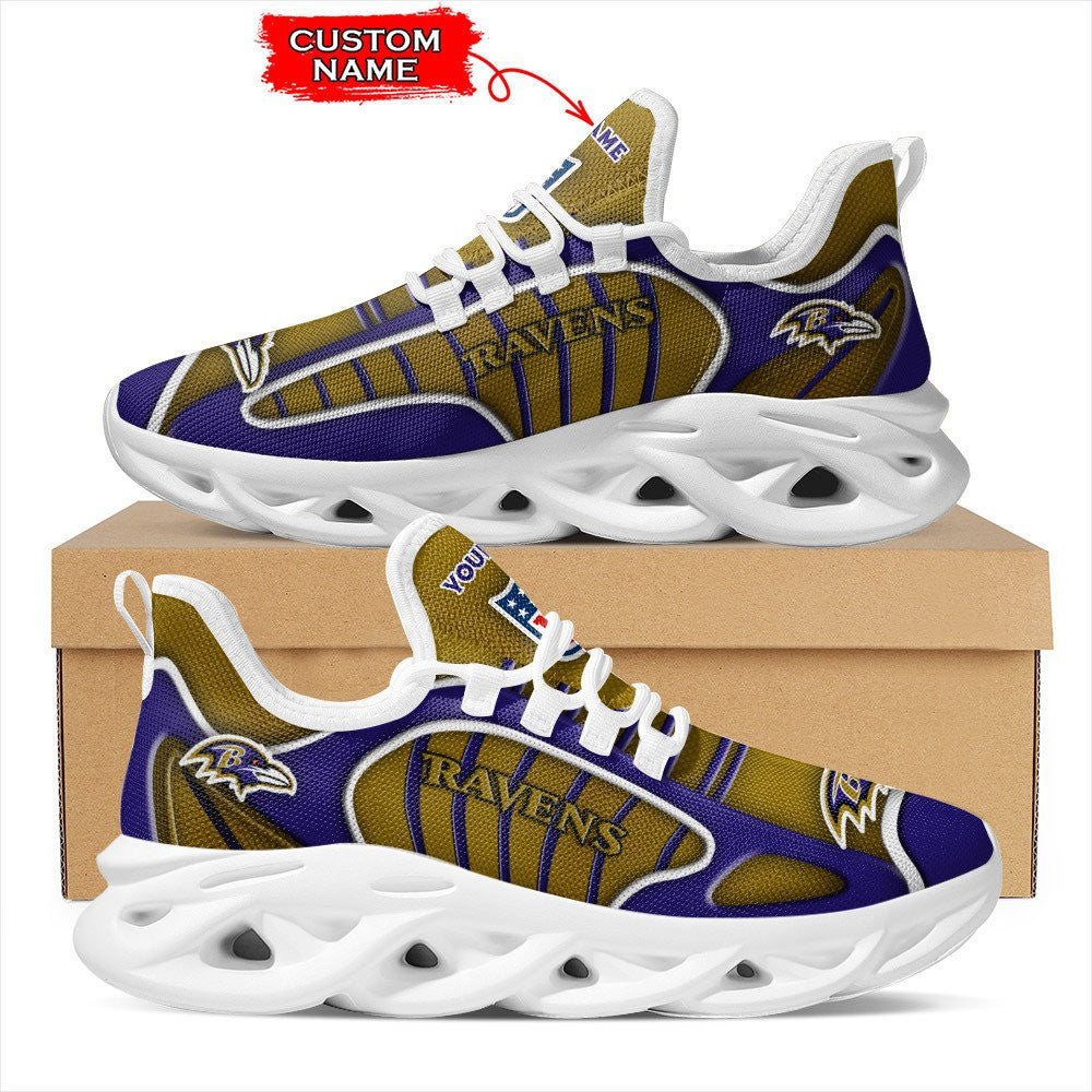 Ideafootwear Baltimore Ravens NFL Max Soul Shoes Sneakers For Men And Women